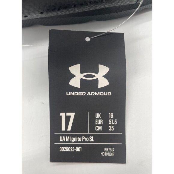 Under Armour Ignite Pro 3026023-001 Mens US 17 Slide Sandals Noir Black Slip On - Picture 5 of 6